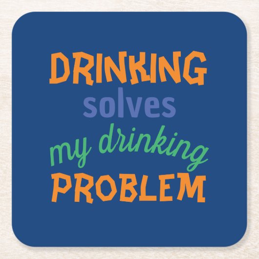 Bier Funny Zitat: Dringende Lösungen Trinkproblem Rechteckiger Pappuntersetzer (Vorderseite)