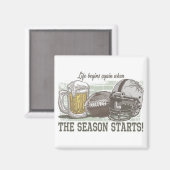 Bier & Fußball von Mudge Studios Magnet (Vorderseite/Rückseite)