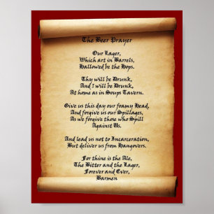 Bier-Gebets-Suppen-Taverne Poster