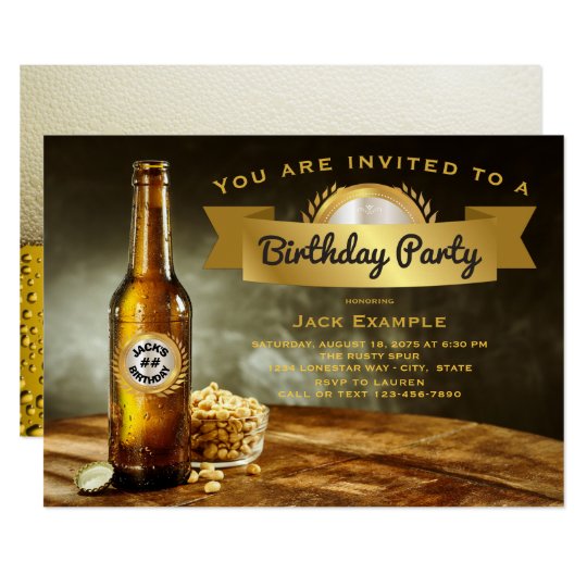 BierGeburtstagsParty Einladungen Zazzle.de