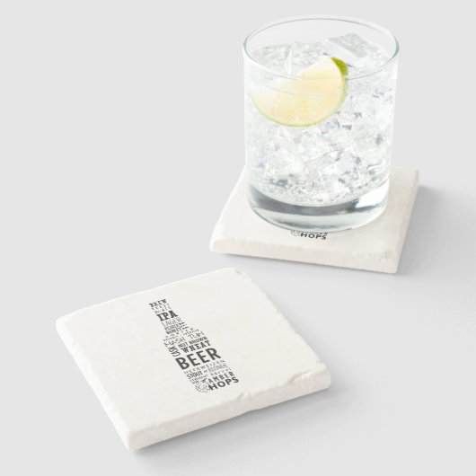 Bier geformt steinuntersetzer (Seitenansicht)