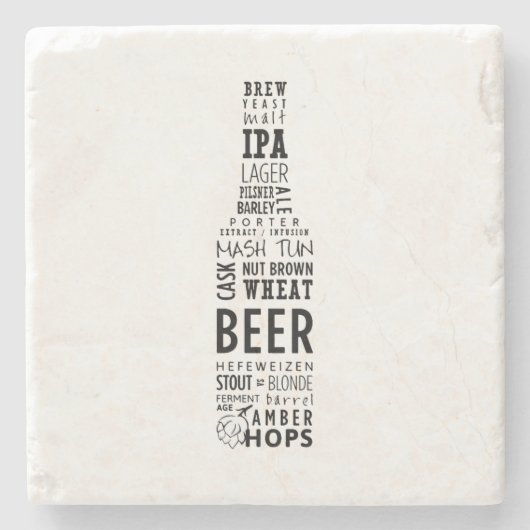 Bier geformt steinuntersetzer (Vorderseite)