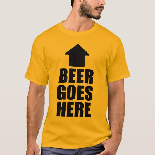 BIER GEHT HIER T-Shirt (Vorderseite)