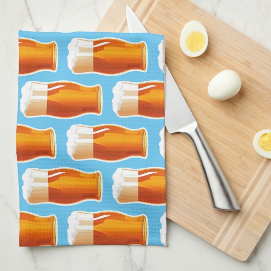 Bier Geschirrtuch (Viertel Falte)