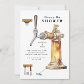 Bier Gestochen Honey Do Paares Polterabend Einladung (Vorderseite)