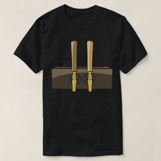Bier Gestochen Pouring Bier Pub Bar T-Shirt (Design vorne)