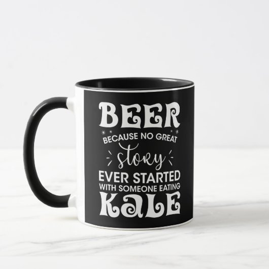 Bier Gesunde Trinken Alkohol Anecdotes Kale Spaß Tasse (Links)