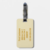 BIER-Gewohnheits-Gepäckanhänger Gepäckanhänger (Rückseite vertikal)