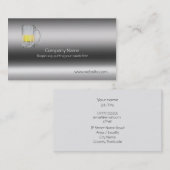 Bier-Glas auf Metallischblick Schablone Visitenkarte (Vorne/Hinten)