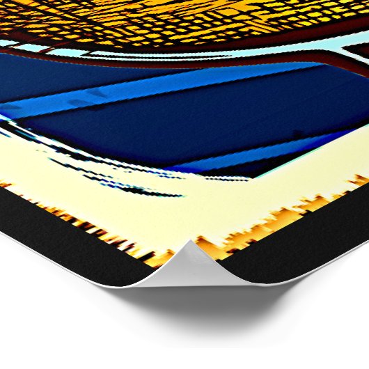 Bier Glas Blau Poster (Ecke)