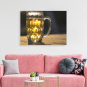 Bier-Glas-Getränk nah, Indien Leinwanddruck (Insitu (Wohnzimmer))