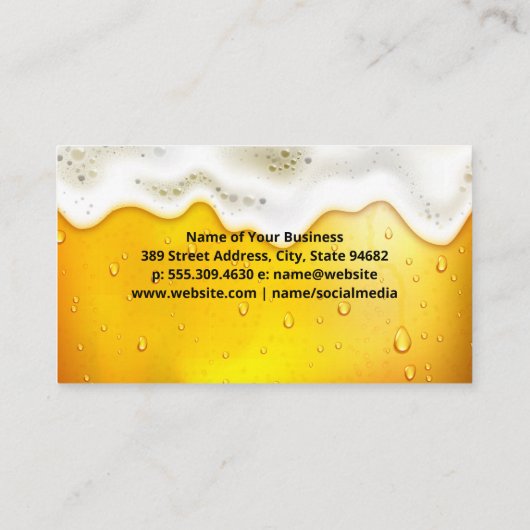 Bier-Glas-Logo | Froth Terminkarte (Rückseite)