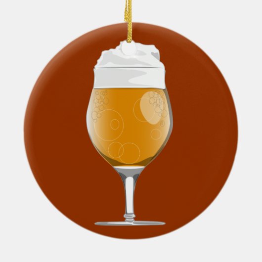 Bier-Glas-Ornament Keramikornament (Hinten)