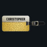 Bier-Glas personifizieren Gepäckanhänger<br><div class="desc">Bier-Glas - Kristall - klares Bier mit Blasen und Schaum fotografieren. Fertigen Sie es besonders an und addieren Sie Ihren eigenen Namen!</div>