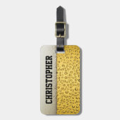 Bier-Glas personifizieren Gepäckanhänger (Vorderseite vertikal)