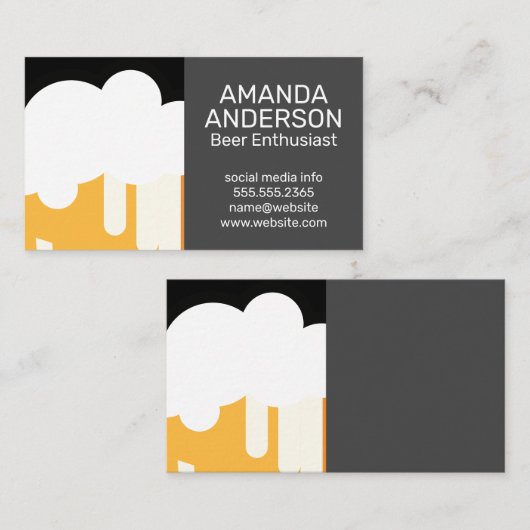 Bier Glass | Brauerei Visitenkarte (Vorne/Hinten)