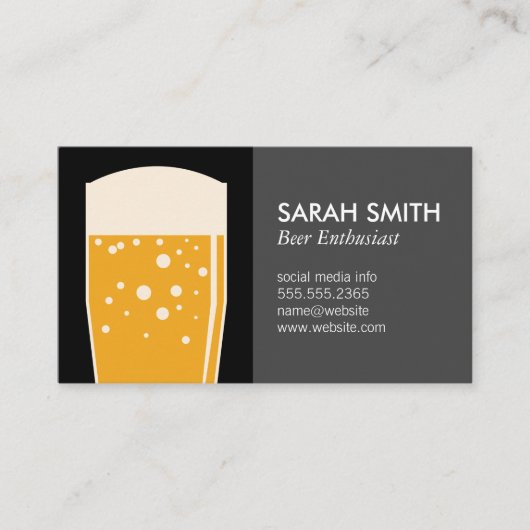 Bier Glass | Brauerei Visitenkarte (Vorderseite)