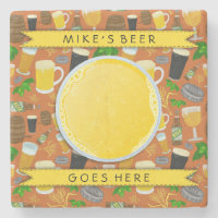 Bier Glass Flasche Hopfen und Gerste Muster kunden