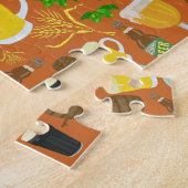 Bier Glass Flasche Hopfen und Gerste Muster Puzzle (Seite)
