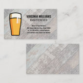 Bier Glass| Hintere Visitenkarte für Holzkarten (Vorne/Hinten)