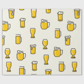 Bier Glass Muster Geschenkpapier (Flach)