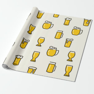 Bier Glass Muster Geschenkpapier