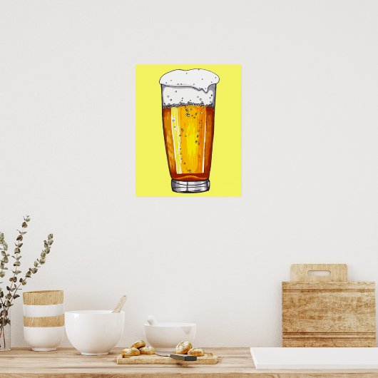 Bier Glass Poster (Küche)