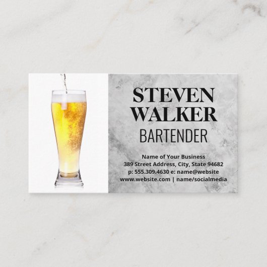 Bier Glass Pour Terminkarte (Vorderseite)
