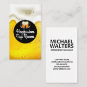 Bier Glass Toast Logo | Brauerei Visitenkarte (Vorne/Hinten)