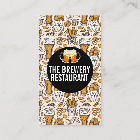 Bier Glass Toast Logo | Brauereisymbole Visitenkarte (Vorderseite)