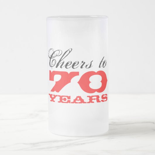 Bier Glass zum 70. Geburtstag | Tasse von Geschenk (Mittel)