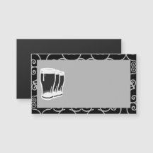 Bier Glasses Business Card Magnet leer