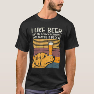 Bier Golden Retriever 3 Personen Funny Drink Hund T-Shirt