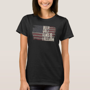 Bier Golf Guns Freedom T-Shirt