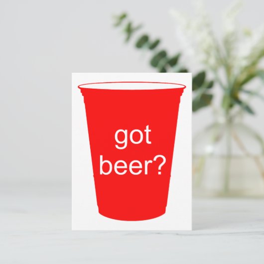 Bier got? postkarte (Stehend Vorderseite)