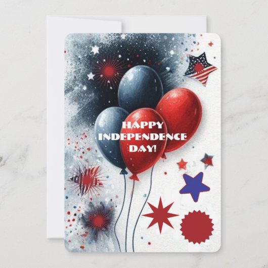 Bier GRILLEN 4. Juli Bald Eagle American Flag Part Einladung (Rückseite)