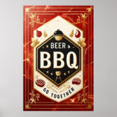 Bier & GRILLEN gemeinsam Poster (Vorne)