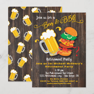 Bier & GRILLEN Party Einladung für die Altersvorso