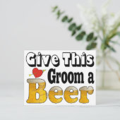 Bier Groom Postkarte (Stehend Vorderseite)