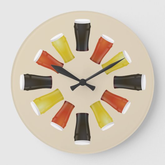Bier Große Wanduhr (Vorderseite)