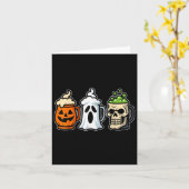 Bier Halloween Skeleton Pumpkin Ghost Drink Hum Karte (Gelbe Blume)
