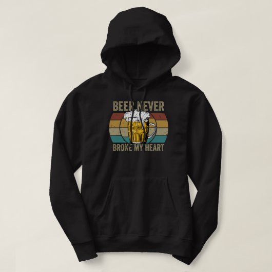 Bier hat mir nie das Herz gebrochen Hoodie (Design vorne)