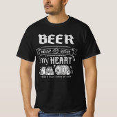 Bier hat mir nie das Herz gebrochen T-Shirt (Vorderseite)
