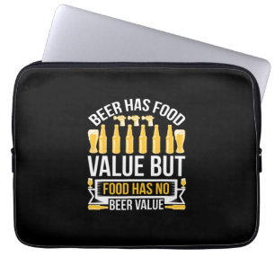 Bier hat zum Geburtstag einen hohen Lebensmittelwe Laptopschutzhülle