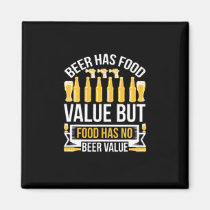 Bier hat zum Geburtstag einen hohen Lebensmittelwe Magnet