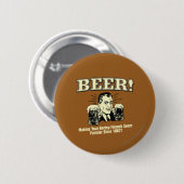 Bier: Helping Friends Seem Funnier Button (Vorne & Hinten)