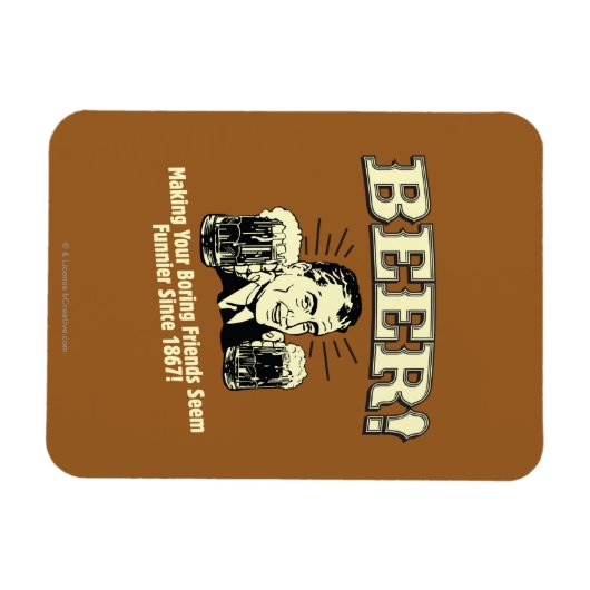 Bier: Helping Friends Seem Funnier Magnet (Horizontal)