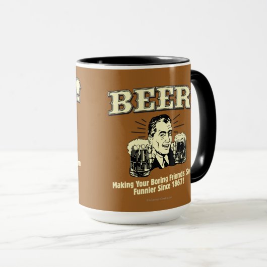 Bier: Helping Friends Seem Funnier Tasse (VorderseiteRechts)