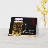Bier heute, morgen Geburtstagskarte Karte (Gelbe Blume)