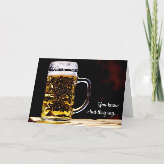 Bier heute, morgen Geburtstagskarte Karte (Vorderseite)